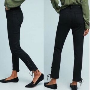 Citizens of Humanity Black Olivia High-Rise Slim Ankle Slim Lace Size 24